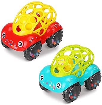 Spielzeugauto Mit Rassel 2 Stuck Kinderspielzeug Baby Rasselspielzeug Geschenke Fur 6 12 Monate Spielzeugauto Flexibles Und Leichtgreifbares Design Fur 1 2 3 Jahrige Jungen Madchen Amazon De Baby