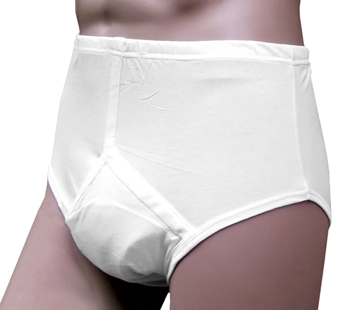 Kozee Komforts Men's Washable Incontinence Pants - Y Front Style with Fly - Reusable, Absorbent, and Discreet Underwear for Mild Incontinence - X Large