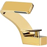 becola Single Hole Bathroom Sink Faucet, Single Handle Hot and Cold Water Mixer Tap, Lavatory Vanity Sink Faucet Including Two US Standard 3/8" Hoses-(Gold)
