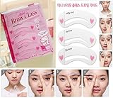 Liroyal Reusable Different Shapes Eyebrow Shaping Stencils Grooming Kit-3 Different Sizes