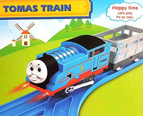 Happy Giftmart Battery Operated Thomas Toy Train with Changeable Track Set with Sound and Flashing Lights