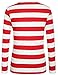 SSLR-Long-Sleeve-Tee-Shirts-for-Men-Striped T Shirts Crewneck Cotton Causal (X-Large, Red White)