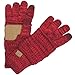 BYSUMMER C.C Smart Touch Tip Cold Weather Best Winter Gloves (Red/Burgandy)