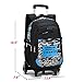 Meetbelify Rolling Backpack School Bags For Boys Removable Trolley Luggage Blue With Wheeles