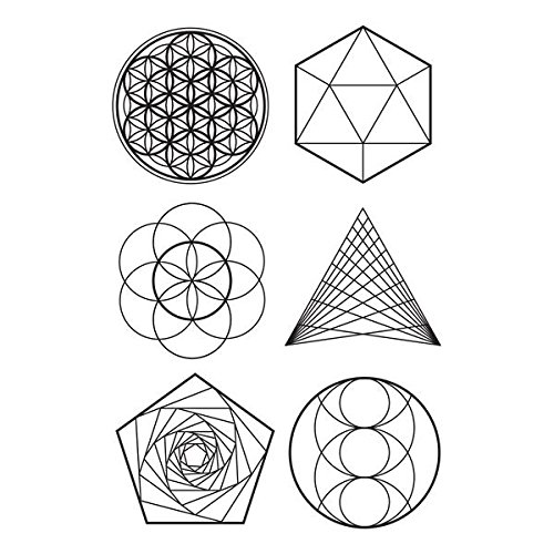 Tattly Temporary Tattoos Sacred Geometry Sheets, Scented, 0.43 Ounce