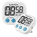 Kootek Digital Kitchen Timer 2 Pack Cooking Timer Clock with Loud Alarm Magnetic Back and Retractable Stand, Minute Second Count Up Countdown, Large LCD Display