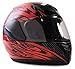 Typhoon Youth Kids Full Face Helmet with Shield & Gloves Combo Motorcycle Street Dirt Bike - Red (Medium)