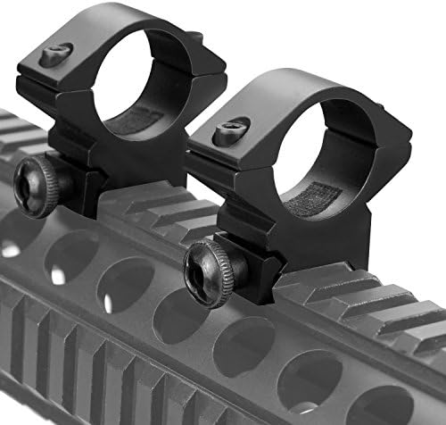 Picatinny Scope Rings, Modkin Low Profile Scope Mounts for Picatinny/Weaver Rail (1 inch, Set of 2)