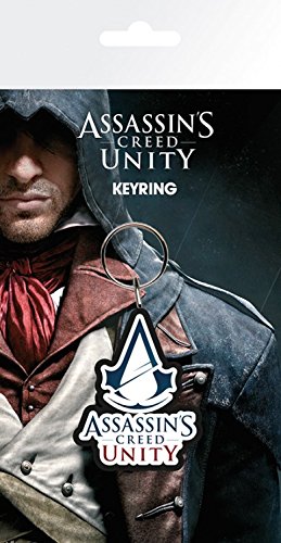 Assassins Creed Keychain Keyring For Fans - Unity, Logo (6 x 3 inches)