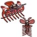 6 Pieces Hair Claw Clips Plastic Women Hair Claw Clamps Hairpin (S, Brown)