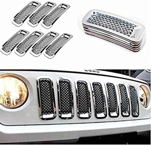 Middle Front Grille Grill Mesh Insert Kit Pest Control 7 Pcs for Jeep Liberty Guest 2007-2017