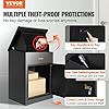 Package Delivery Boxes & Mailbox For Outside, Large Parcel Drop Box Coded Lock Made Steel Mailbox Waterproof Anti Theft Function Easy Deformed Home Porch Bu