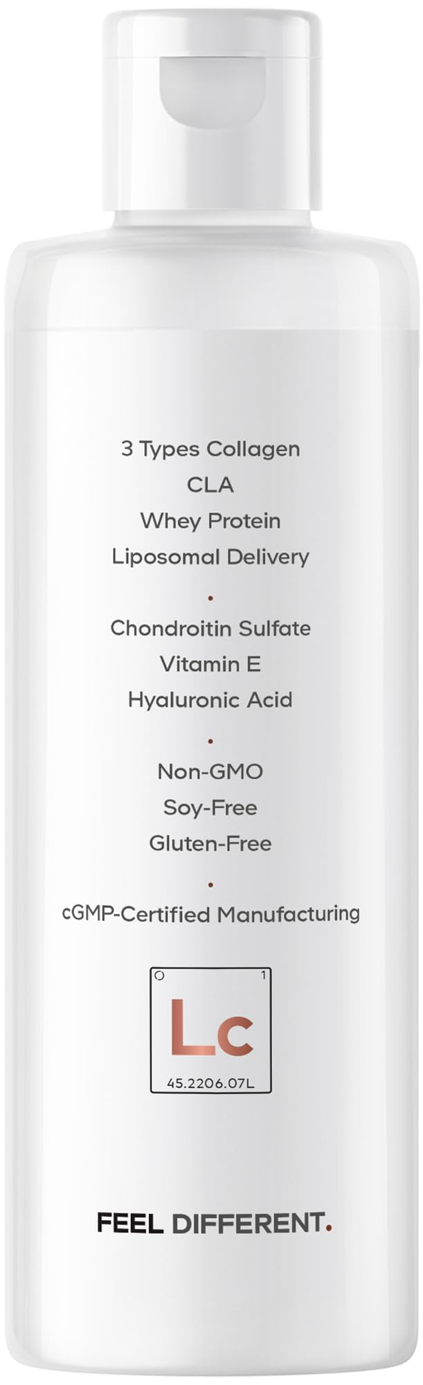 Codeage Liquid Collagen Supplement Chocolate Flavor, Beauty Trim & Glow Liposomal Collagen Peptides, CLA Conjugated Linoleic Acid, Hyaluronic Acid, Vitamin E, Hydrolyzed, Non-GMO, 15.22 fl oz