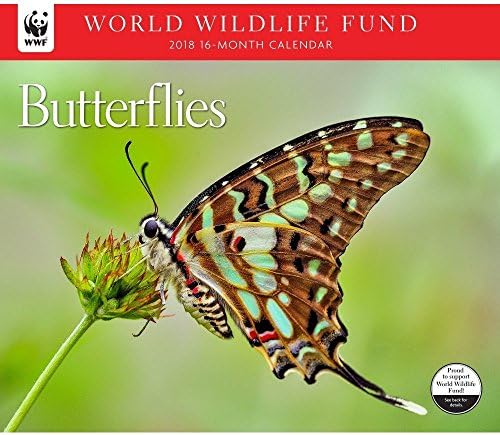 2018 WORLD WILDLIFE FUND Butterflies Deluxe Wall Calendar