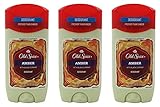 Old Spice Amber Fresher Collection Invisible Solid Men's Deodorant 3 Oz (Pack of 3)