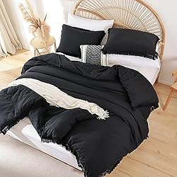Smoofy Black Comforter Set Full Size 3 Pcs Boho