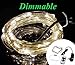 Zzmart Dimmable 12V 50ft 150 Leds String Lights with Wireless Remote Control-- Waterproof Flexible Copper Wire, Holiday Decorative LED Lights for Outdoor and Indoor (1, Warm White)
