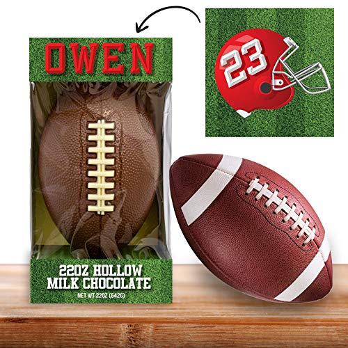Custom Life Size Hollow Milk Chocolate Football
