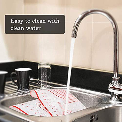 Silicone Pastry Mat No Stick Extra Thick Baking Mat with Measurement Fondant Mat, Counter Mat, Dough Rolling Mat, Oven Liner, Pie Crust Mat (60 x40CM)