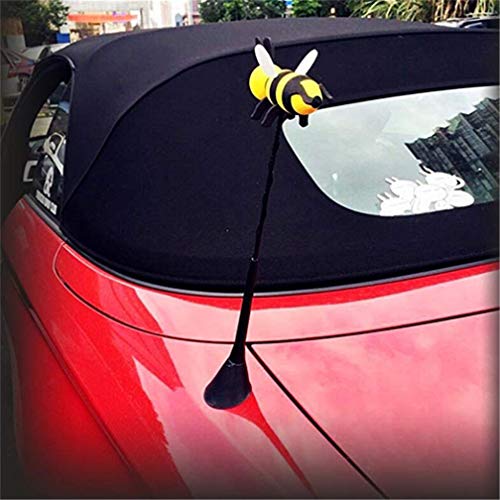 LJSLYJ Car Antenna Toppers Lovely Smiley Honey Bumble Bee Aerial Balls Antenna Topper Auto Exterior Vehicle Roof Decor