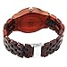 MEKU Men's Wood Wrist Watch Quartz Day Date Wooden Watch Gift (Sandalwood & Ebony)