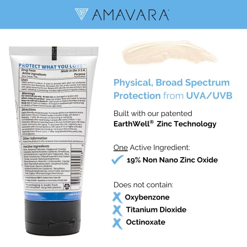 Amavara Transparent Mineral Sunscreen SPF 30, Non Nano Zinc Oxide Reef
