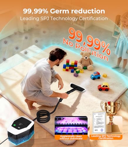 20-IN-1 Upgraded Steam Cleaner, 3-Level【#1 German CTL: 50% Effizienter – Akkufreier Stufengriff】【UK Tested: 99.99% Germ Kill – #1 German SPJ】Handheld Steam Cleaners for Home,Floor,Sofa,Car&Windows