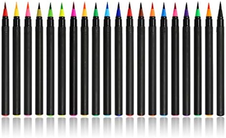 Watercolor Brush Pens - 20 Colors Water Painting Pens Professional Paint Color Marker for Kids Adult Coloring Books Comic Books