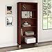 Bush Furniture Somerset 5 Shelf Bookcase in Hansen Cherry