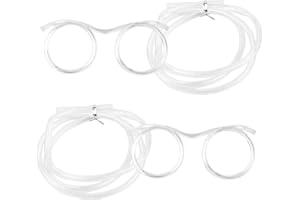 Tenalleys 2 Pcs Silly Novelty Loop Straw Glasses, Fun Loop Eye Straws Reusable Eyeglasses Straw for Parties Birthday, DIY Fun Activities, Kids Party, Annual Meeting