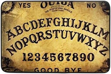 Ouija Board Pattern Non-slip Doormat Indoor Rubber Mat Machine Washable Non-woven Fabric 23.6 x15.7 Inch