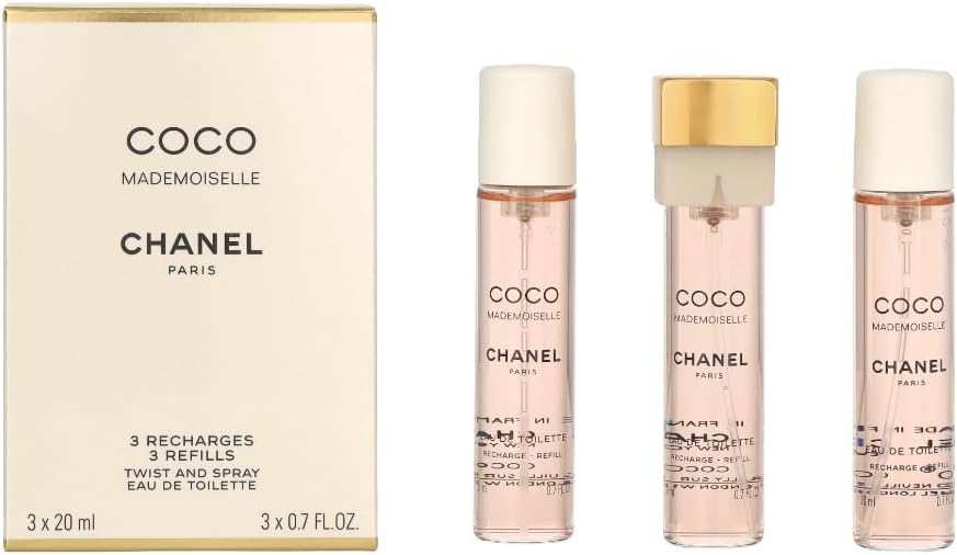 Chanel COCO MADEMOISELLE Eau de Toilette 3x20ml Vapo 60ml Refill Set