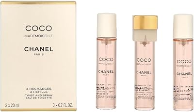 Chanel COCO MADEMOISELLE Eau de Toilette 3x20ml Vapo 60ml Refill Set