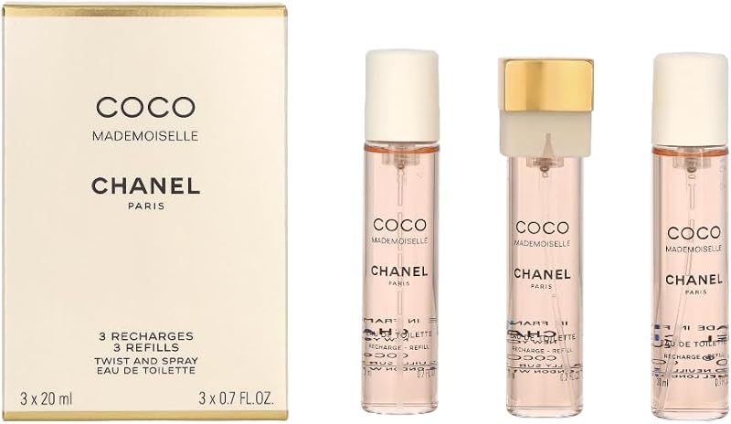 Chanel COCO MADEMOISELLE Eau de Toilette 3x20ml Vapo 60ml Refill Set