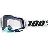 100% Racecraft 2 Mountain Bike &amp; Motocross Goggles - MX and MTB Racing Protective Eyewear (Arsham - Clear Lens)