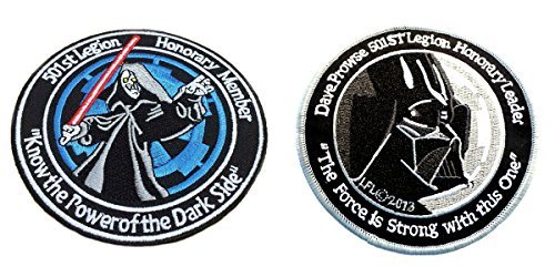 Star Wars (2pack) Darth Sidious 501st Legion and Darth Vader 501st legion Iron/Sew-On Embroidered Patch