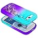 Galaxy S3 Case w/[Screen Protector HD], NageBee Glitter Liquid Quicksand Waterfall Floating Flowing Sparkle Shiny Bling Diamond Girls Cute Case for Galaxy S3 (S III I9300 GS3) -Aqua/Purple