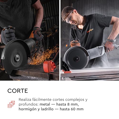 DNIPRO-M Angle Grinder 2400W 230 mm, Professional Radial for Metal, Stone and Concrete, Soft Start Soft Start, Anti-Reset, 5 Position Rotary Handle, M14 Thread, 6500 rpm GL-240