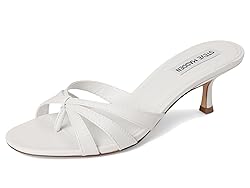 Steve Madden Women's Cary Heeled Sandal, White
