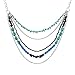Bocar Layered Strands Simulated Turquoise Statement Chunky Necklace for Women Gifts (113)