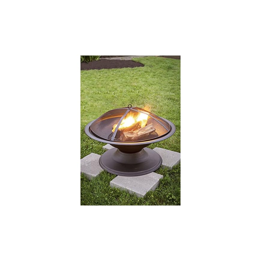 Garden Treasures 29.5in W Black/High Temperature Painted Steel Wood