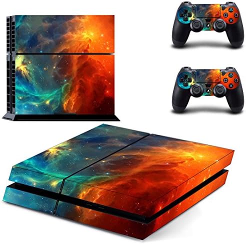TYHON PS4 console decal Protective sticker cover for Playstation 4 and two controllers wrap Nebula skin