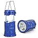 GARMAR Camping Lantern Flashlight, Solar Portable Outdoor LED lights, Rechargeable Bright Night Lamp for Hiking, Camping, Emergencies, Hurricanes, Outages. (Blue)