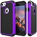 iPhone 7 Case,,ANLI(TM)[Shock Absorption] Drop Protection Hybrid Dual Layer Armor Protective Case Cover for Apple iPhone 7(4.7 inch) Purple