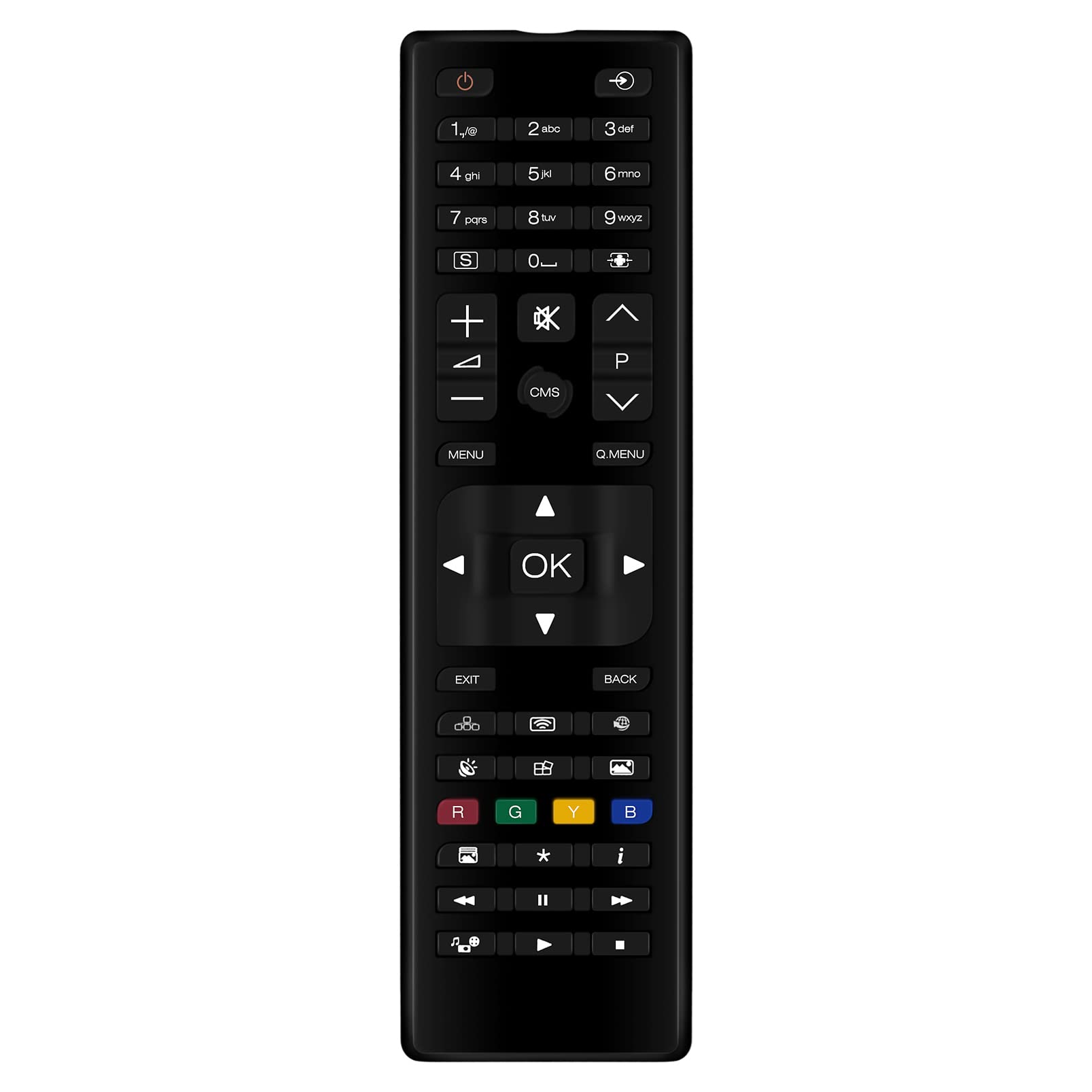 ALLIMITY RC4878 Remote Control Replace fit for Hitachi Finlux Kimex MAXELL Vestel UHD7510BK UHD8610AEPC UHD7510BK VW55X501 VW49U453/5 VW55X503B/5 MPD-HM75HD CTL-43DS4KV CTL-65DS4KV IF55T633/6