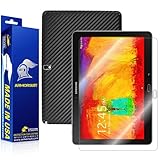 ArmorSuit Samsung Galaxy Note 10.1 (2014 Release) Screen Protector MilitaryShield + Black Carbon Fiber Skin Wrap Back Film Protector For Galaxy Note 10.1 (2014 Release)