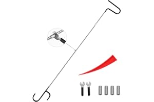 EBUYFIRE 52.7" Long Reach Tool for Car, Car Wheel Push-Pull Hook, Garage Door Pull Hook