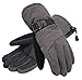 Andorra Men's Abstract Deluxe Touchscreen Sport Ski Gloves,Heather Grey,L