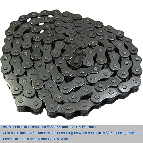 Mumaxun #415 Type of Chain, 415-110L Chain for 49cc to 80cc 2-Stroke Engine Motorized Bikes/Bicycle I CH15