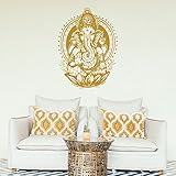 Elephant Wall Decal Vinyl Stickers Yoga Ganesh Om Lord Hindu Success Decals Tribal Buddha Om Lotus Home Decor Indie Elephant Wall Art Boho Bedding Bedroom ZX115